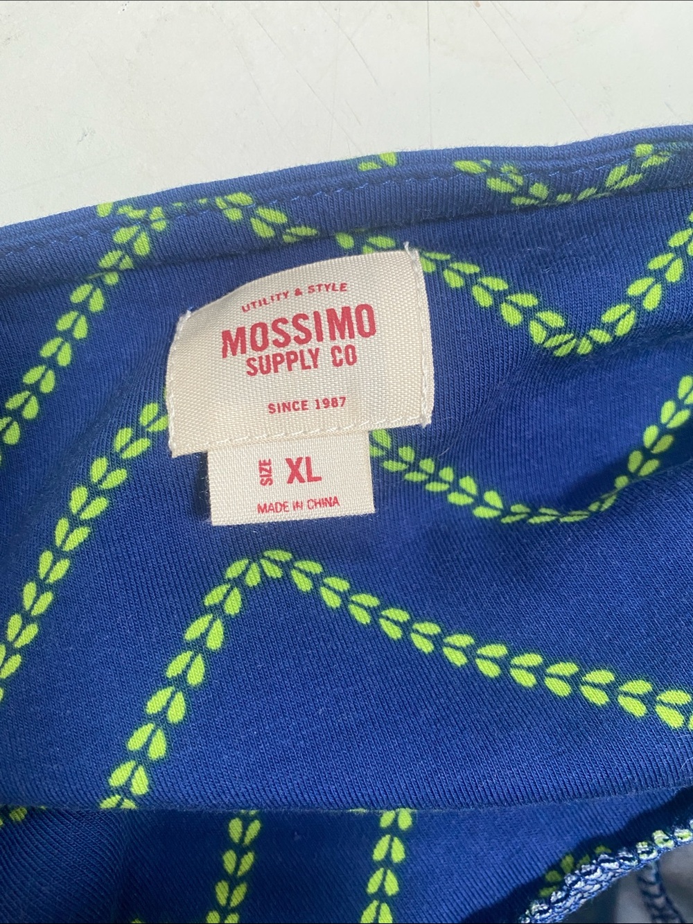 Mossimo Supply Co. Navy Dress with Lime Chevron Pattern - Picture 6 of 7